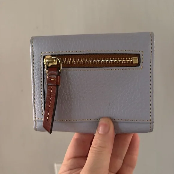 Dooney & Bourke Pebble Grain Small Flap Wallet Periwinkle - Picture 3 of 6